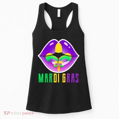 Mardi Gras Party Lips Women's Tank Top