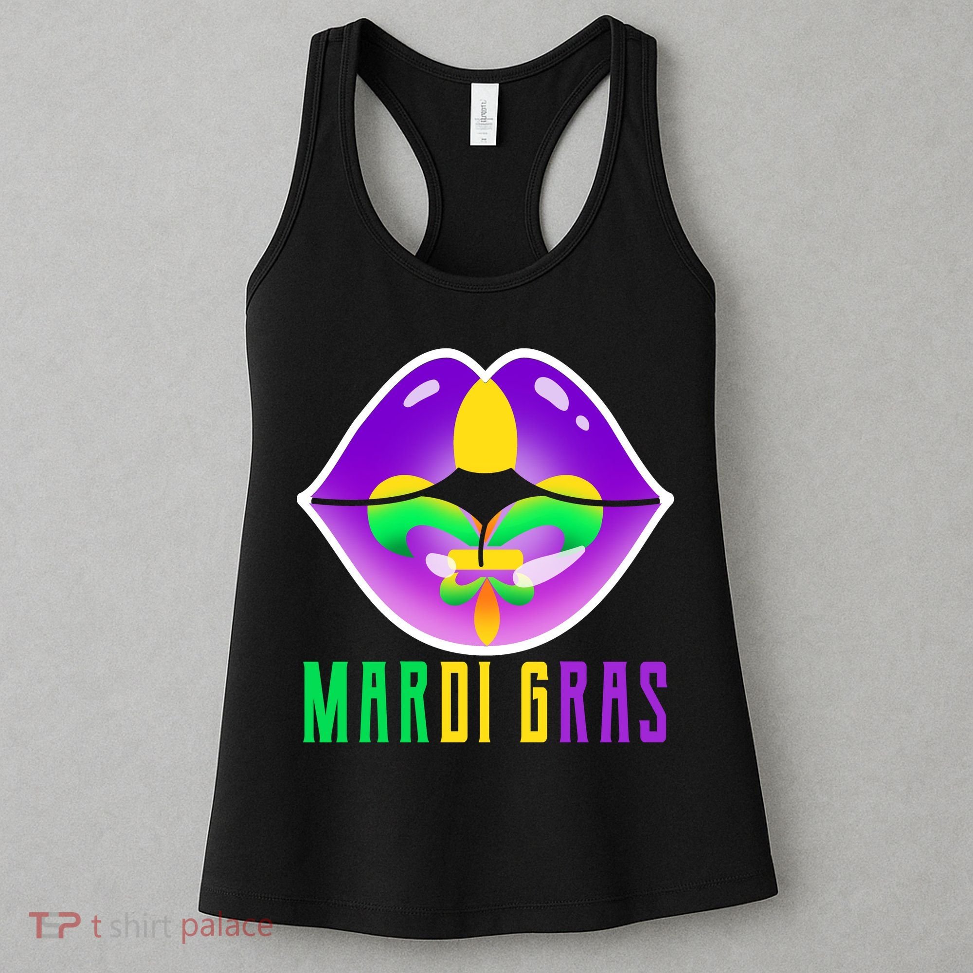 Mardi Gras Party Lips Women's Tank Top