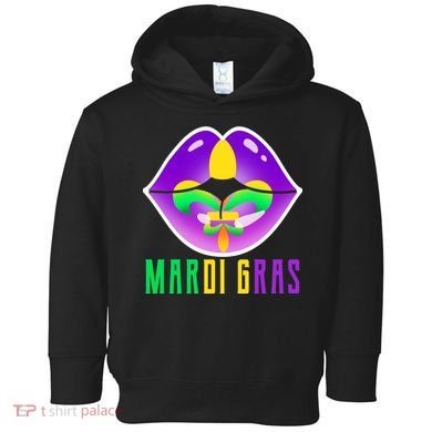Mardi Gras Party Lips Toddler Hoodie