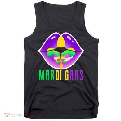Mardi Gras Party Lips Tank Top