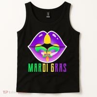Mardi Gras Party Lips Tank Top thumb 2