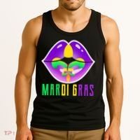 Mardi Gras Party Lips Tank Top thumb 3
