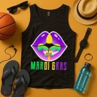 Mardi Gras Party Lips Tank Top thumb 4