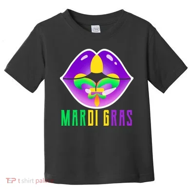 Mardi Gras Party Lips Toddler T-Shirt