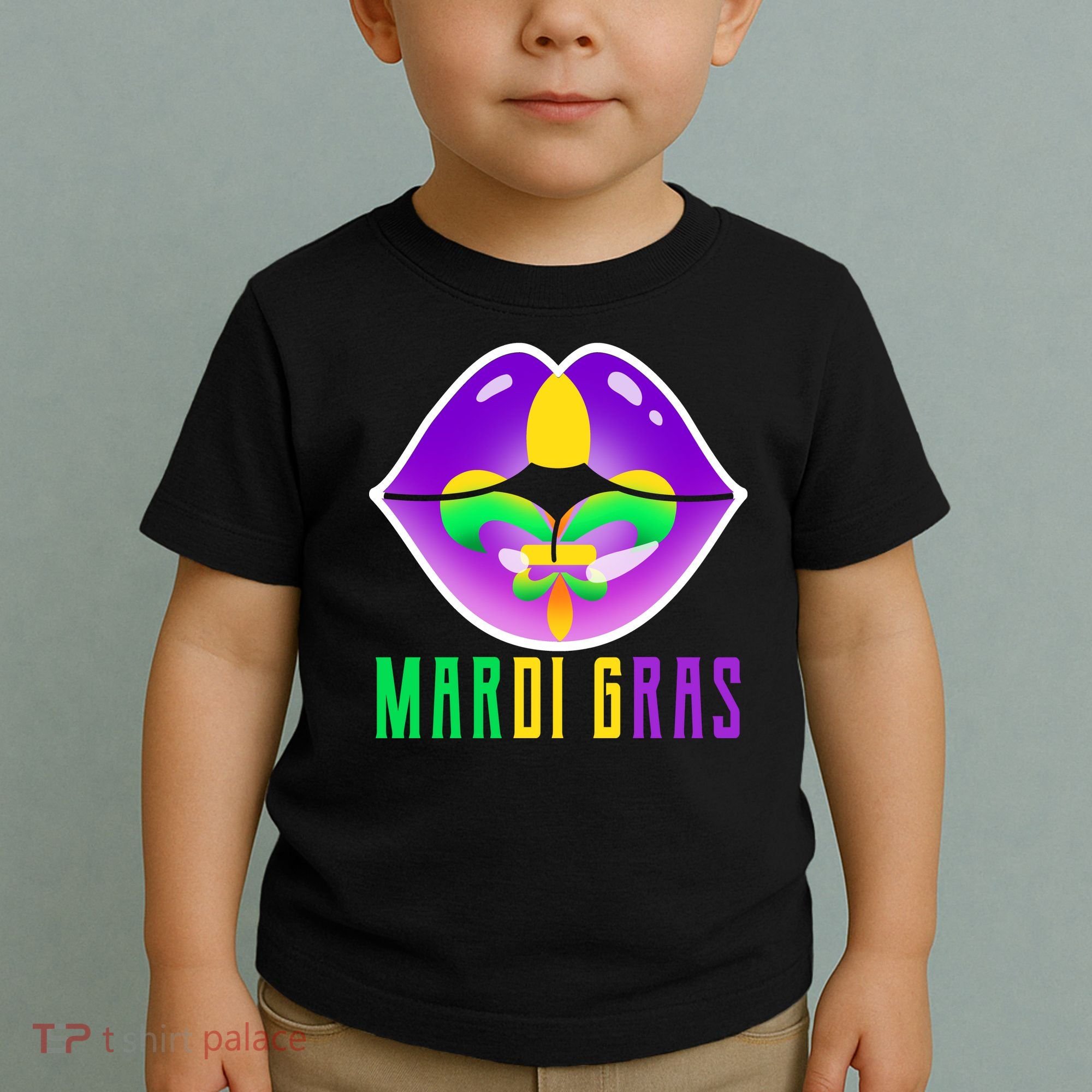 Mardi Gras Party Lips Toddler T-Shirt