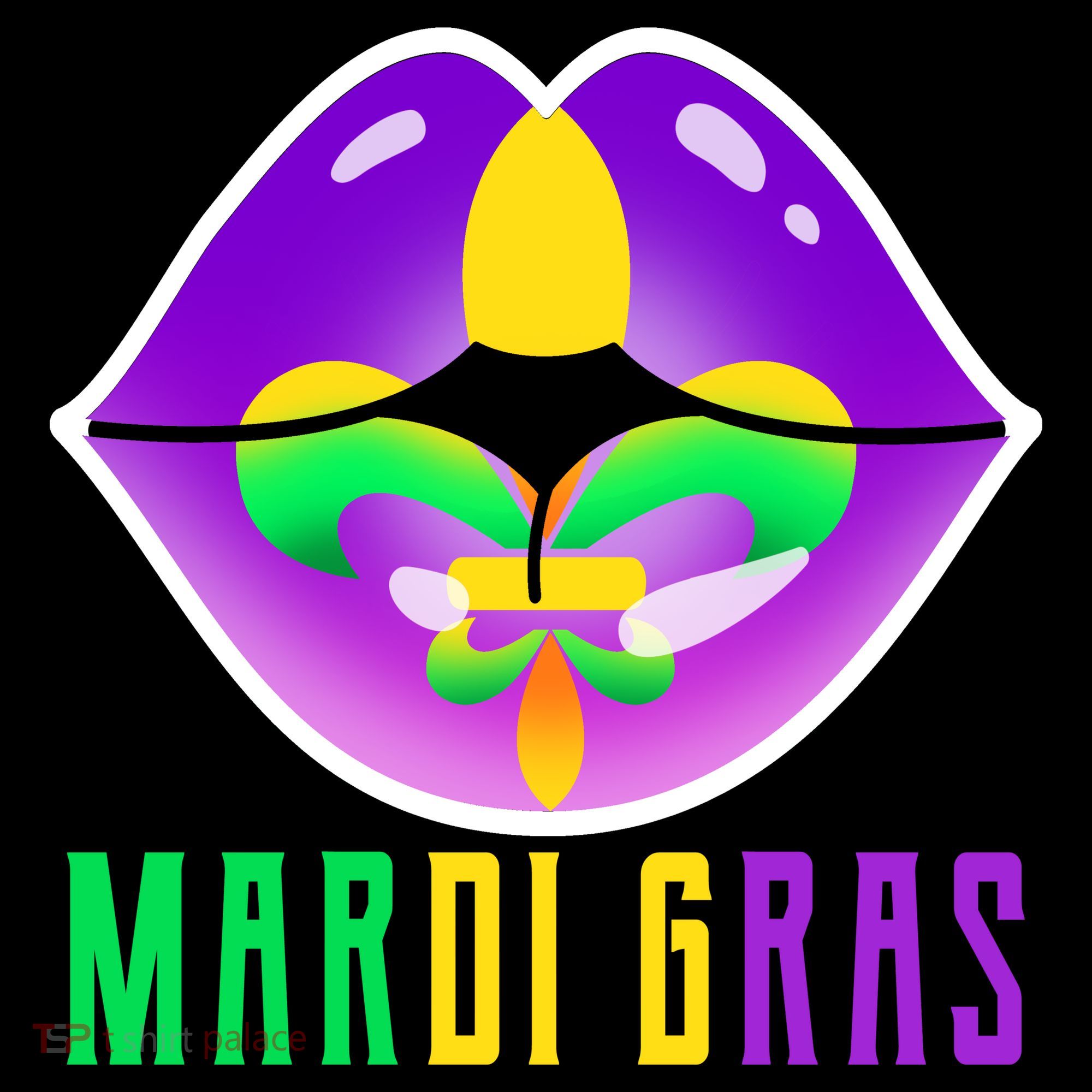 Mardi Gras Party Lips Toddler T-Shirt