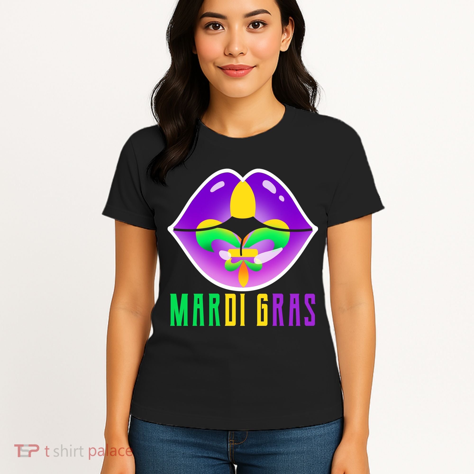Mardi Gras Party Lips Women's T-Shirt