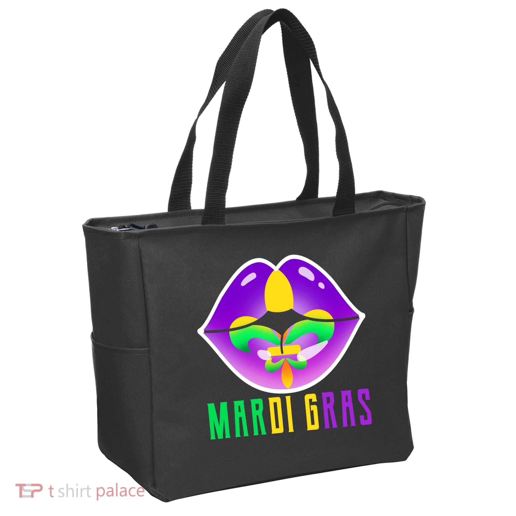 Mardi Gras Party Lips Tote Bag