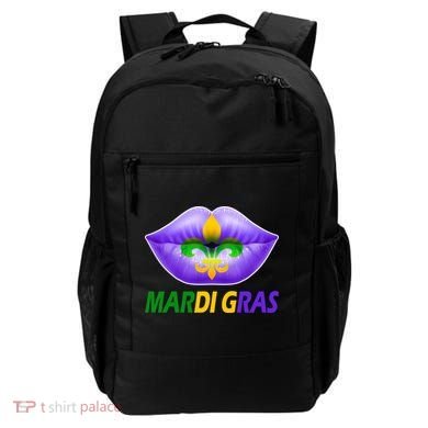 Mardi Gras Party Lips Fleur De Lis Backpack