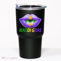 Mardi Gras Party Lips Fleur De Lis Tumbler thumb 0