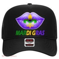Mardi Gras Party Lips Fleur De Lis Hat thumb 0