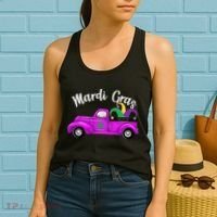 Mardi Gras Party Truck Women's Tank Top thumb 2