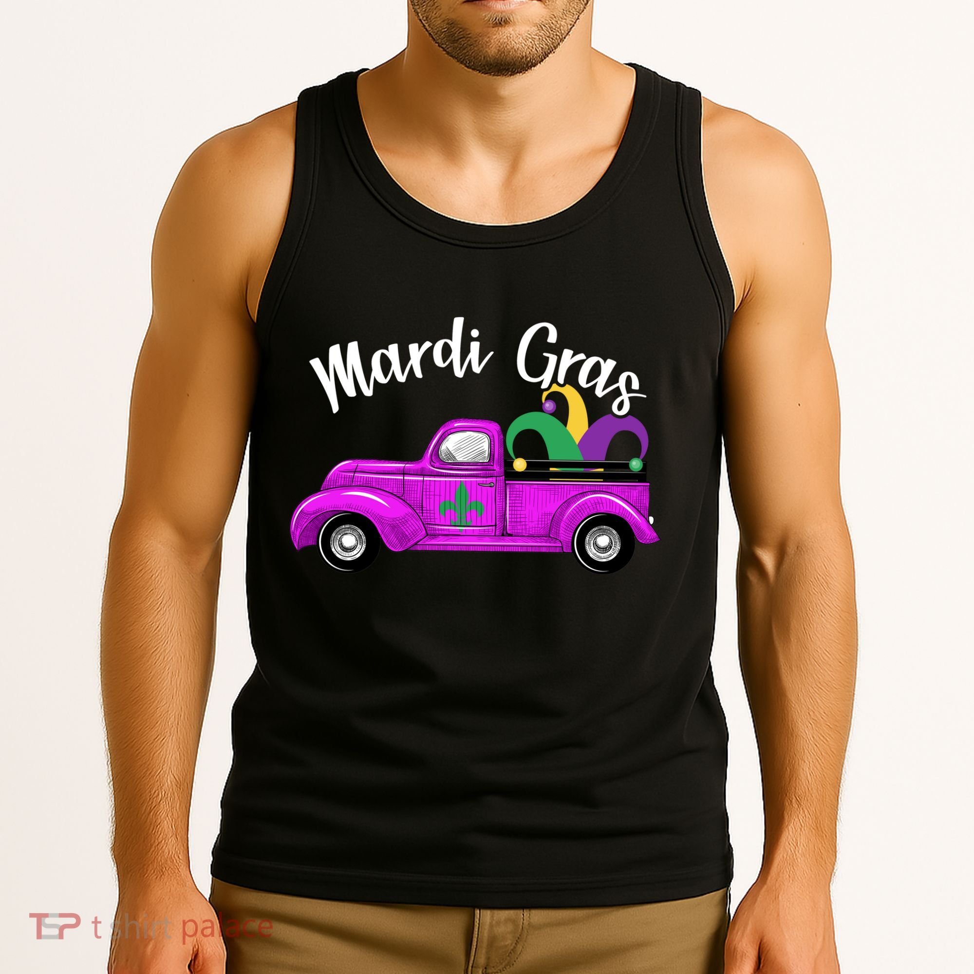 Mardi Gras Party Truck Tank Top