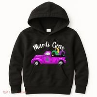Mardi Gras Party Truck Kids Hoodie thumb 0