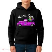 Mardi Gras Party Truck Kids Hoodie thumb 4