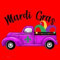 Mardi Gras Party Truck Santa Hat thumb 1