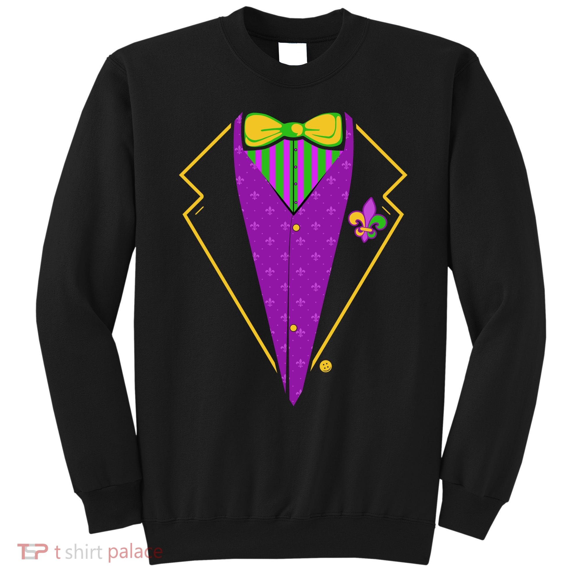 Mardi Gras Party Tux Sweatshirt