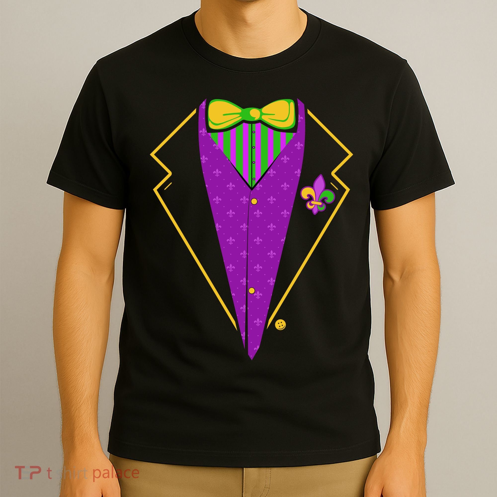 Mardi Gras Party Tux T-Shirt