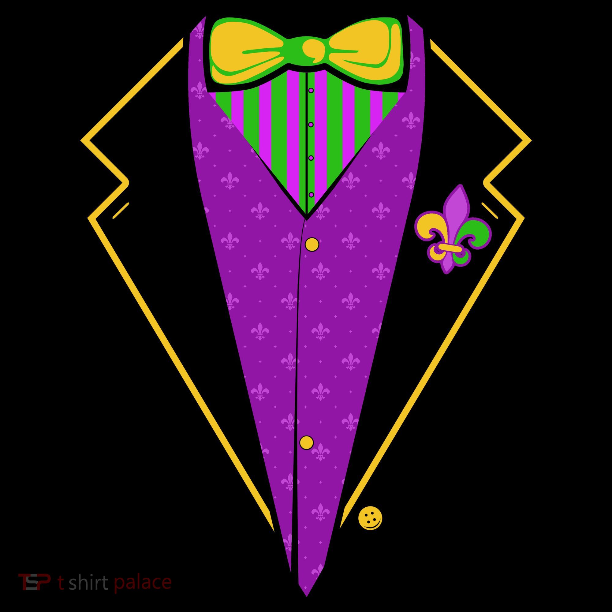Mardi Gras Party Tux T-Shirt