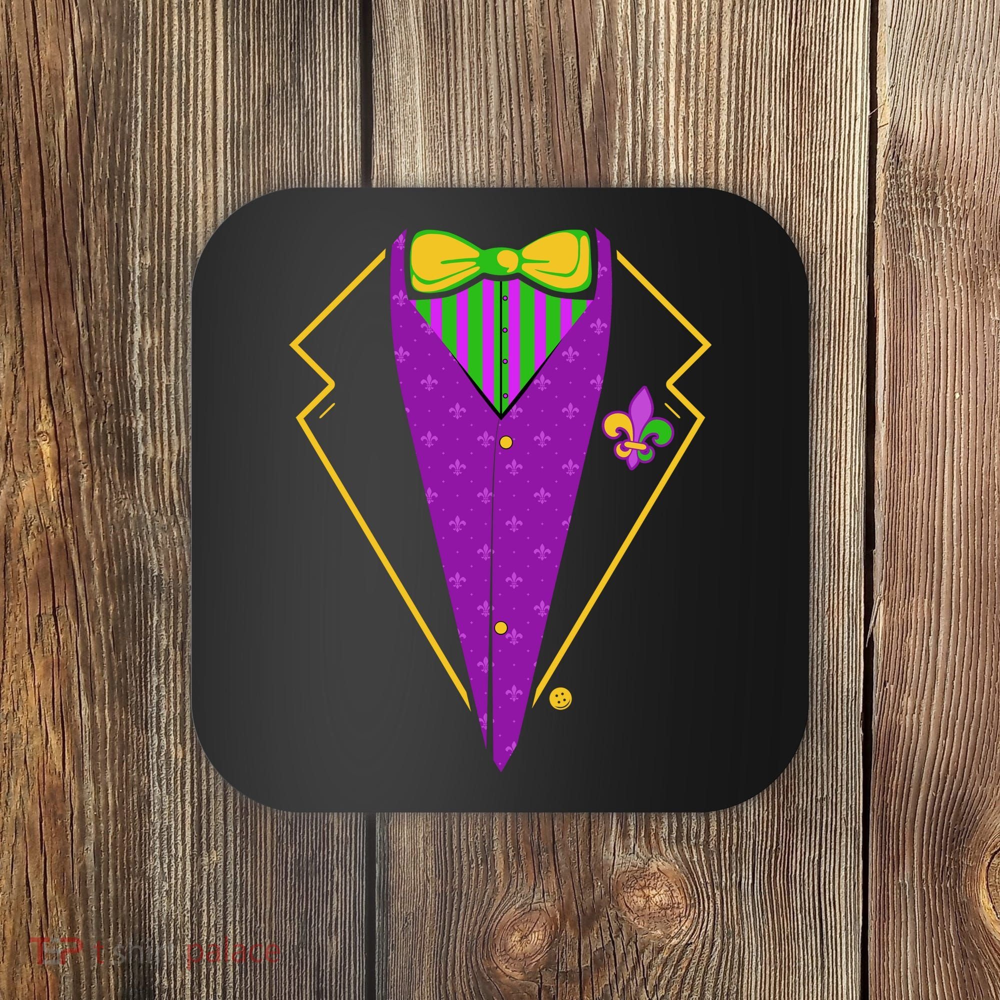 Mardi Gras Party Tux Coaster