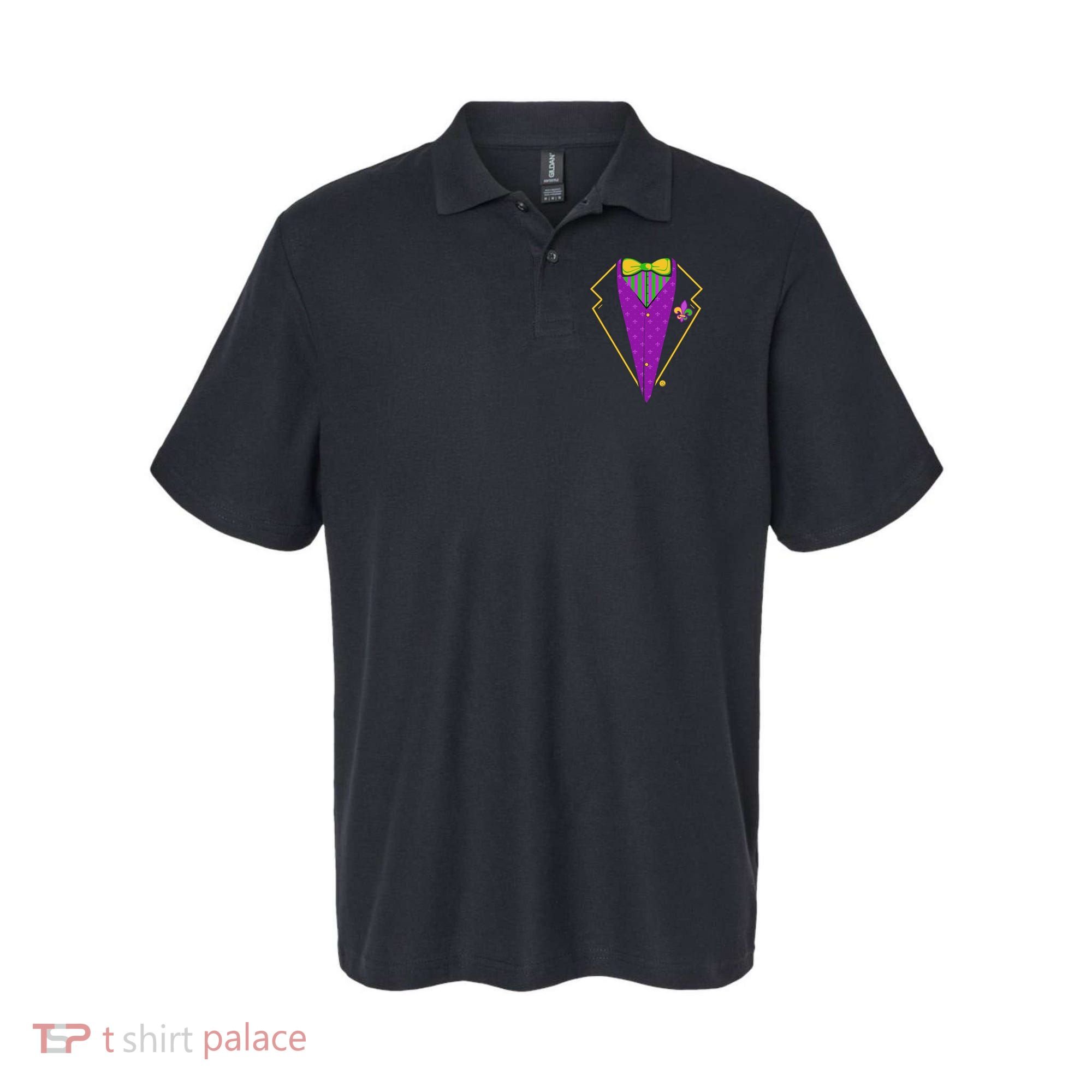 Mardi Gras Party Tux Polo