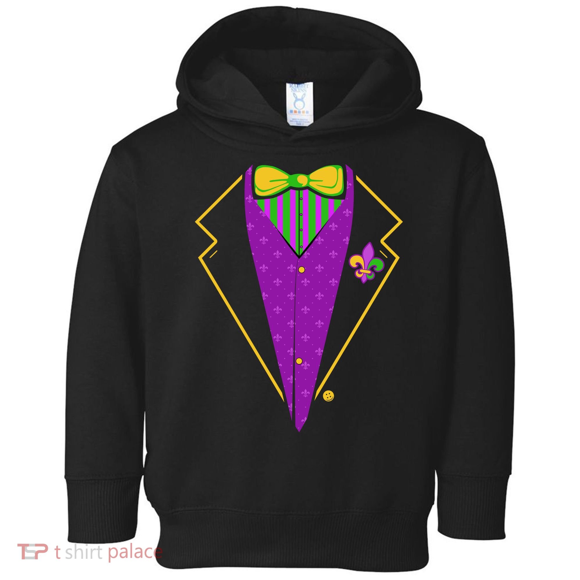 Mardi Gras Party Tux Toddler Hoodie