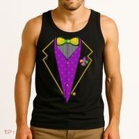 Mardi Gras Party Tux Tank Top thumb 3
