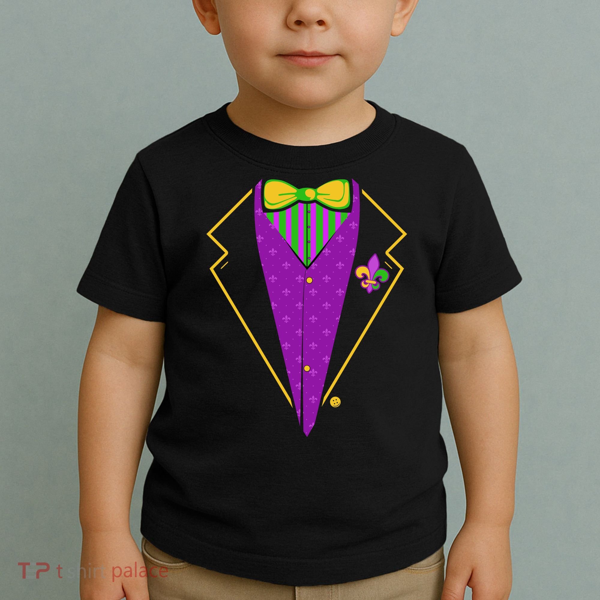 Mardi Gras Party Tux Toddler T-Shirt