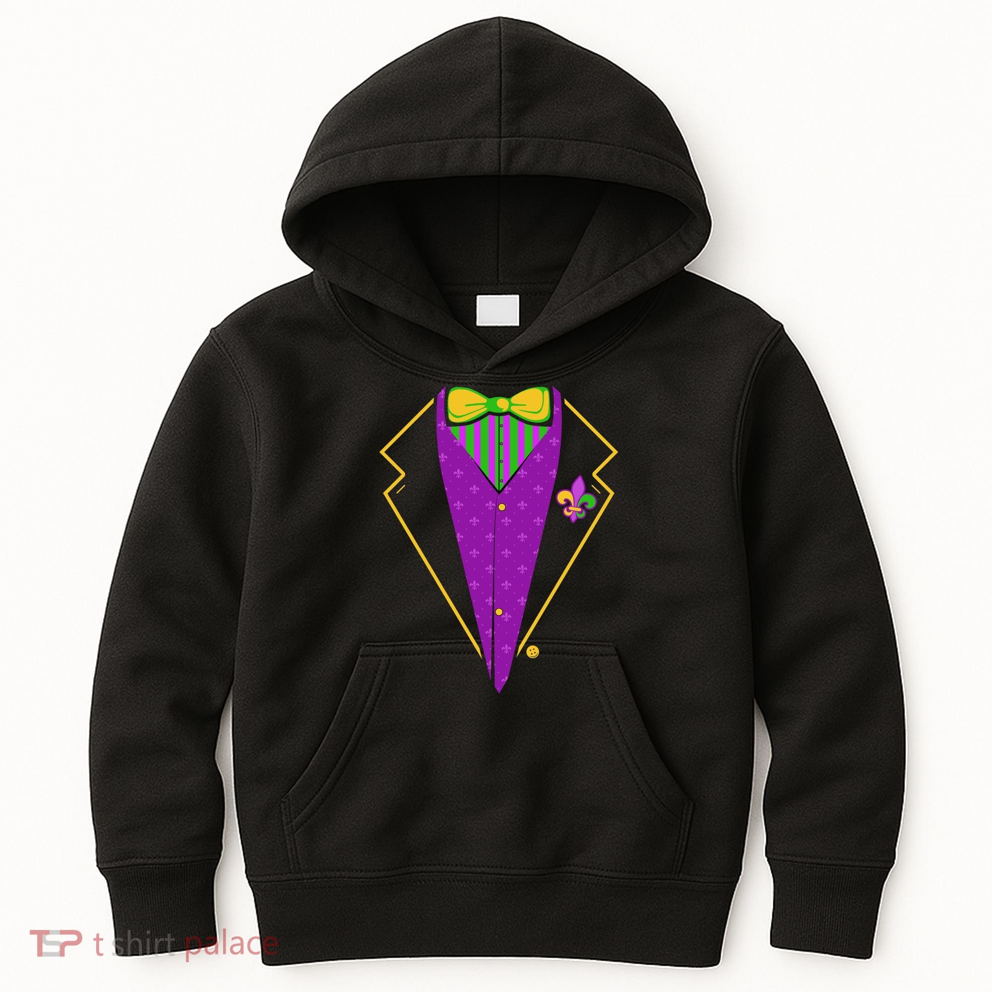 Mardi Gras Party Tux Kids Hoodie