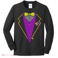 Mardi Gras Party Tux Kids Long Sleeve Shirt thumb 0