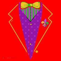 Mardi Gras Party Tux Santa Hat thumb 1