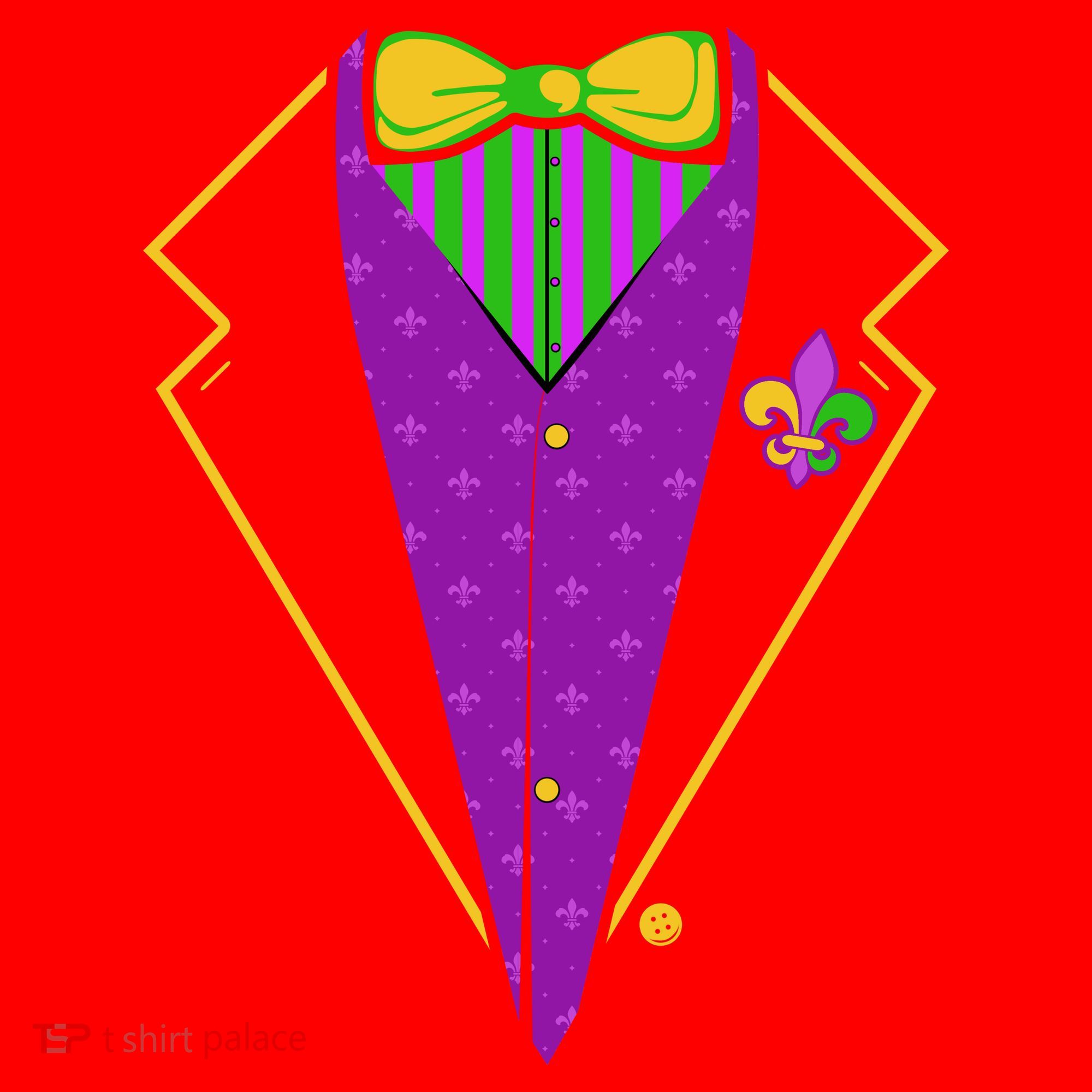 Mardi Gras Party Tux Santa Hat