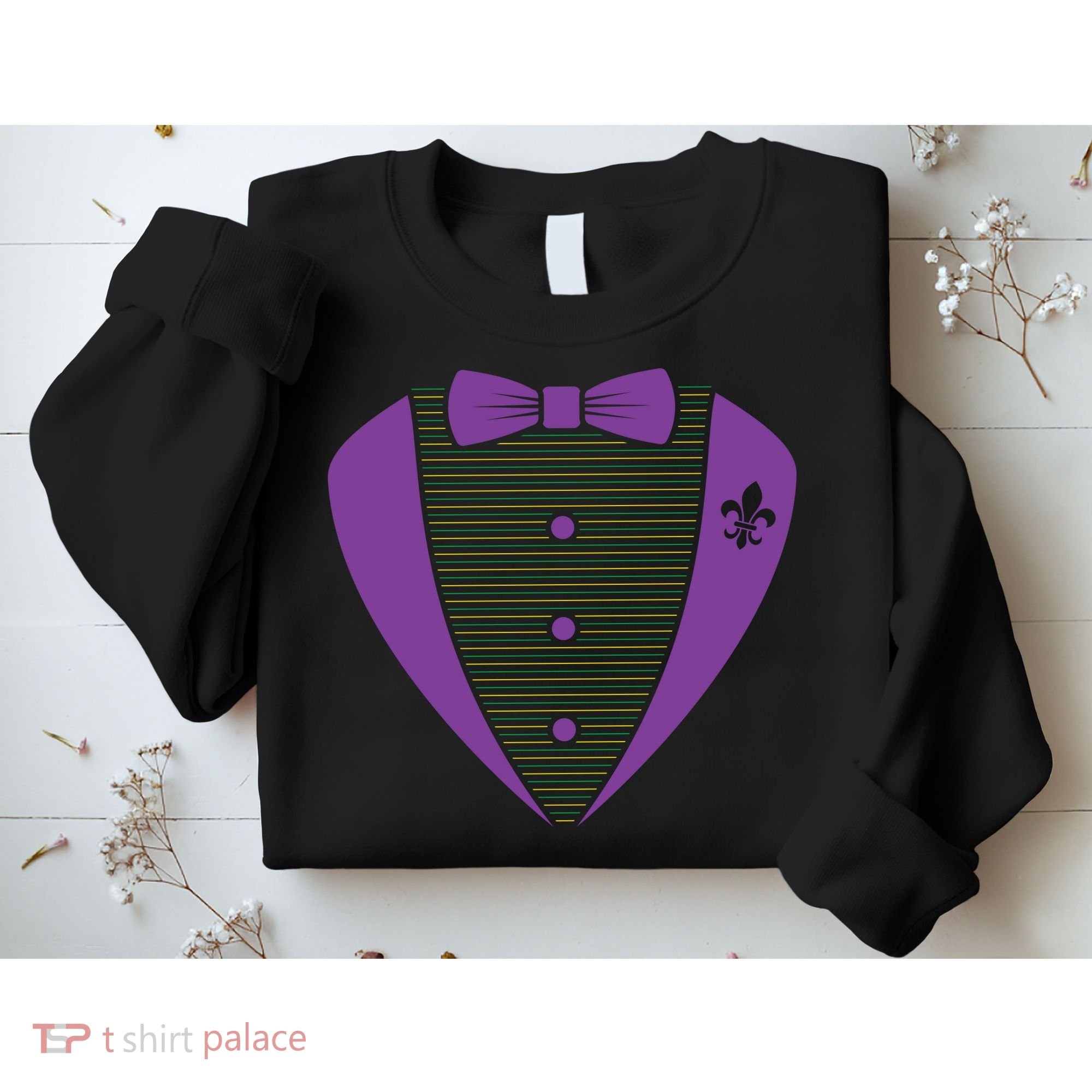 Mardi Gras Party Tuxedo Sweatshirt