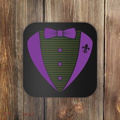 Mardi Gras Party Tuxedo Coaster