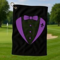 Mardi Gras Party Tuxedo Golf Towel thumb 1