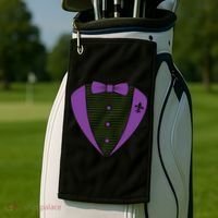 Mardi Gras Party Tuxedo Golf Towel thumb 2