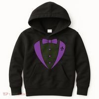 Mardi Gras Party Tuxedo Kids Hoodie thumb 0