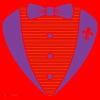 Mardi Gras Party Tuxedo Santa Hat thumb 1