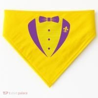 Mardi Gras Party Tuxedo USA-Made Doggie Bandana thumb 0