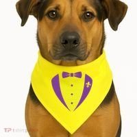 Mardi Gras Party Tuxedo USA-Made Doggie Bandana thumb 1