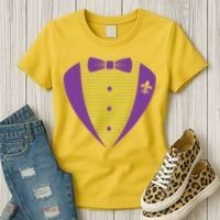 Mardi Gras Party Tuxedo Women's T-Shirt thumb 3
