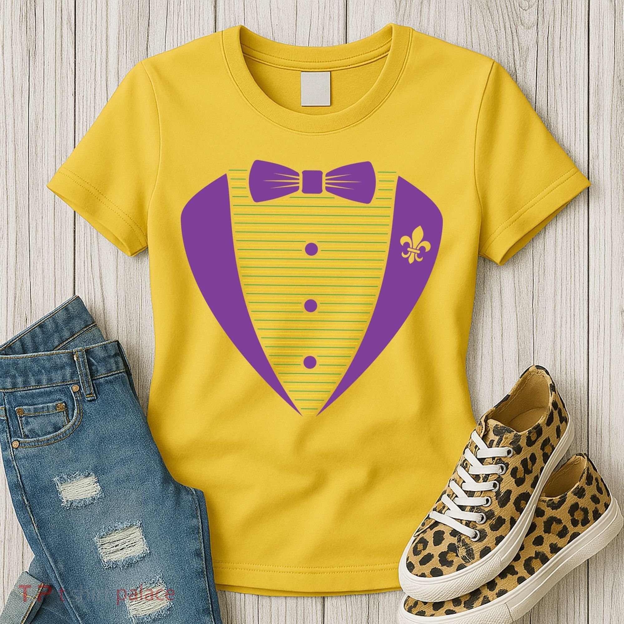 Mardi Gras Party Tuxedo Women's T-Shirt