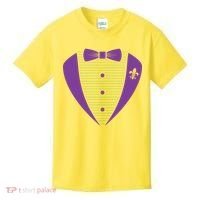 Mardi Gras Party Tuxedo Kids T-Shirt thumb 0