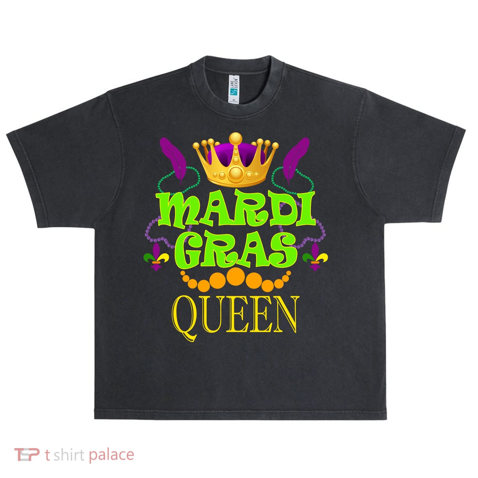 Mardi Gras Queen Urban Oversized Heavyweight T-Shirt