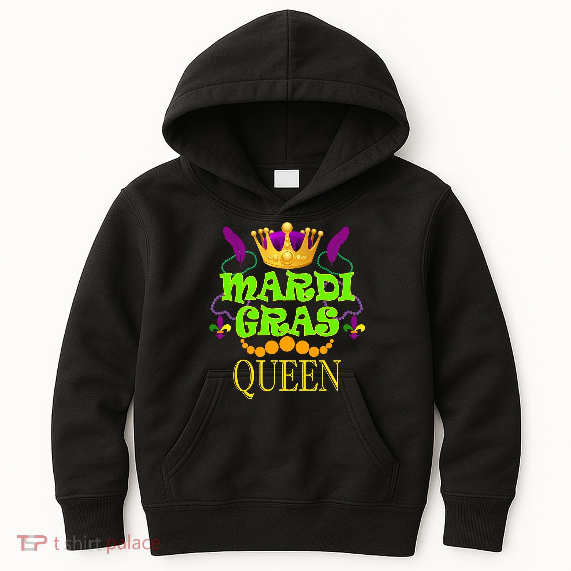 Mardi Gras Queen Kids Hoodie