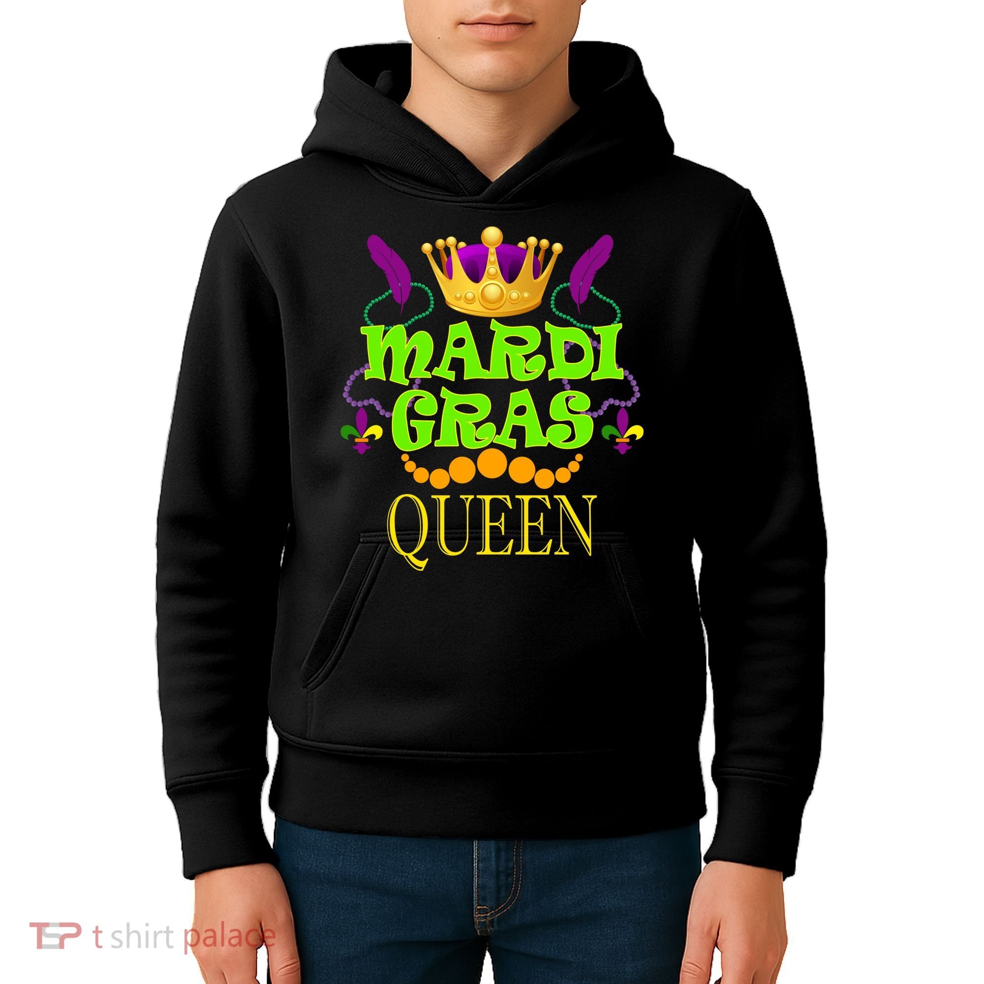 Mardi Gras Queen Kids Hoodie