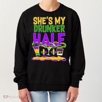Mardi Gras She's My Drunker Half Women's Sweatshirt thumb 0