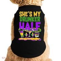 Mardi Gras She's My Drunker Half Doggie Tank thumb 0