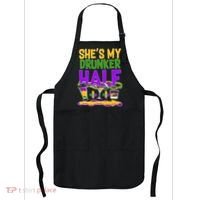 Mardi Gras She's My Drunker Half Apron thumb 0