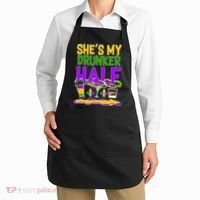 Mardi Gras She's My Drunker Half Apron thumb 2